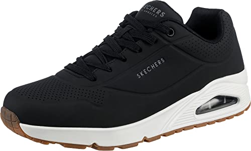 Skechers Uno Stand On Air, Sneaker Uomo, Dark Black Durabuck Trim, 43 EU