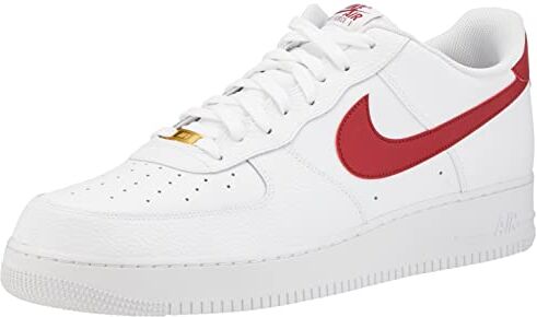 Nike Air Force 1 '07, Scarpe Uomo, White Team Red White, 41 EU