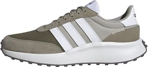 Adidas Run 70s Lifestyle Running Shoes, Sneaker Uomo, Olive Strata Ftwr White Silver Pebble, 46 EU