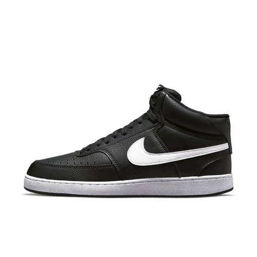 Nike Court Vision Mid Next Nature, Scarpe da Ginnastica Uomo, Black White Black, 44 EU