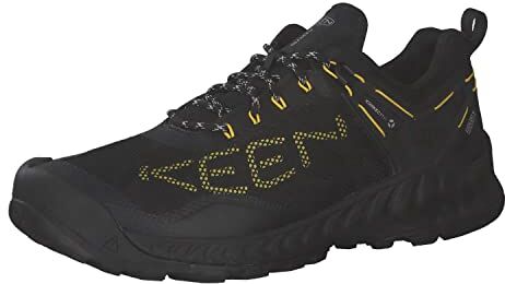 KEEN Nxis Evo Impermeabile, Scarpe da Escursionismo Uomo, Black Yellow, 44 EU