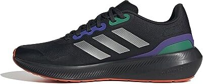 Adidas Runfalcon 3.0 TR, Shoes-Low (Non Football) Uomo, Core Black/Silver Met./Purple Rush, 40 EU