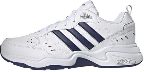 Adidas Strutter Shoes, Sneaker Uomo, Ftwr White Dark Blue Matte Silver, 44 2/3 EU