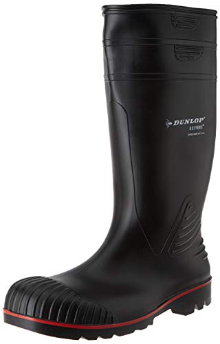 Dunlop Protective Footwear Acifort Heavy Duty Full Safety Unisex adulto Stivali di gomma, Nero 39 EU