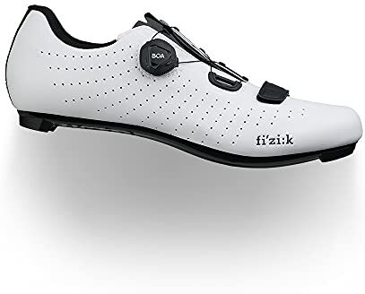 Fizik Overcurve R5, Scarpe da Ciclista Unisex Adulto, Bianco/Nero, 46.5