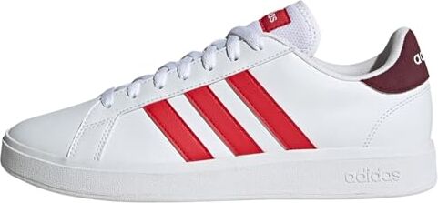 Adidas Grand Court Td Lifestyle Court Casual Shoes, Sneakers Uomo, Ftwr White Better Scarlet Shadow Red, 46 EU