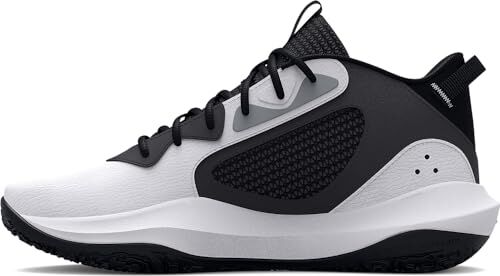 Under Armour Scarpe Da Basket Unisex Ua Lockdown 6, Court Performancence Unisex Adulto, White / Jet Gray / Black, 43 EU