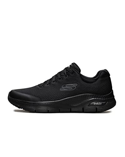 Skechers Arch Fit, Sneaker Uomo, Nero, 46 EU