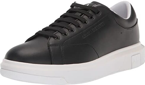 Armani Venice Con Logo Ricamato Sulla Suola Della Piattaforma, Scarpe da ginnastica Uomo, Nero, 41 EU