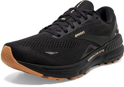 Brooks Scarpe da corsa Adrenaline GTS 23 Supportive da uomo, Nero/Crema/Biscotto, 48.5 EU