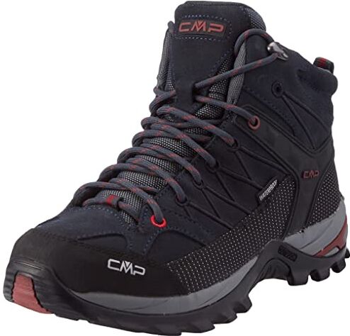 CMP RIGEL MID TREKKING SHOES WP, Scarpe da Trekking Uomo, Asphalt-Syrah, 40 EU