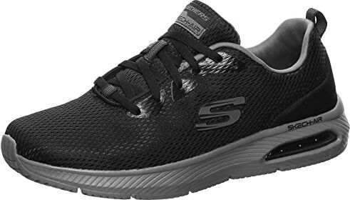 Skechers Dyna-air, Scarpe da Ginnastica Uomo, Nero Black Mesh Charcoal Trim Bkcc, 39 EU