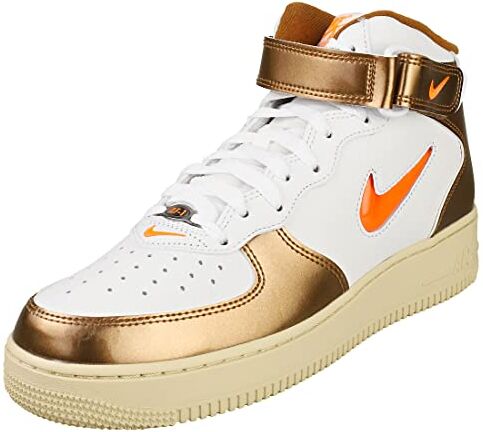 Nike , Scarpe Air Force 1 Mid QS da uomo, Orange-Ale Brown (arancione e marrone), DH5623 100, 42 EU