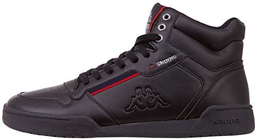 Kappa Mangan, Sneaker A Collo Adulto, Unisex Nero Black Red, 42 EU