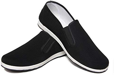 Mnixy N/E Scarpe Unisex per Arti Marziali Scarpe Cinesi di Kung Fu Scarpe Vecchie di Pechino Tai Chi Suola in Gomma Nera