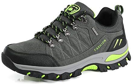 WOWEI Scarpe da Escursionismo Arrampicata Sportive All'aperto Impermeabili Traspiranti Trekking Sneakers da Donna Uomo,98018 Grigio,40 EU