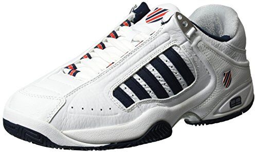 K-Swiss Performance Defier Rs, Scarpe da Tennis Uomo, Bianco (White/Dressblue/Fieryred 164-M), 43 EU