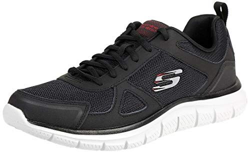 Skechers Track Scloric, Sneaker, Uomo, Nero Black White, 45 EU