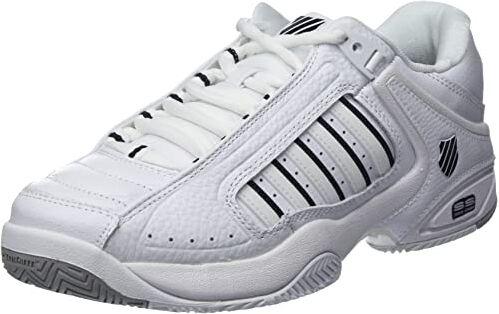 K-Swiss Defier Rs, Scarpe da Tennis Uomo, Bianco Bianco e Nero, 44 EU