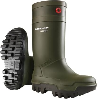 Dunlop Protective Footwear Purofort Thermo+ Full Safety Unisex adulto Stivali di gomma, Verde 42 EU