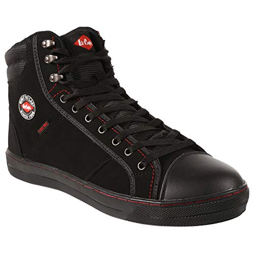 Lee Cooper Abbigliamento Da Lavoro Donne Unisex Retro Stile Baseball Sul Posto Di Lavoro Sicurezza Scarpe Da Ginnastica SB SRA Stivali, Nero Stivale, 43 EU