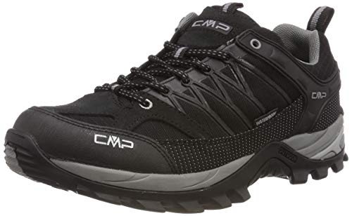 CMP Rigel Low Trekking Shoe Wp, Scarpe da Escursionismo Uomo, Nero (Nero Grey), 42 EU