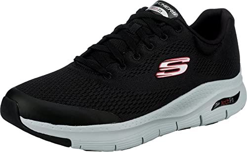 Skechers Arch Fit, Sneaker Uomo, Nero Black Pink, 45 EU