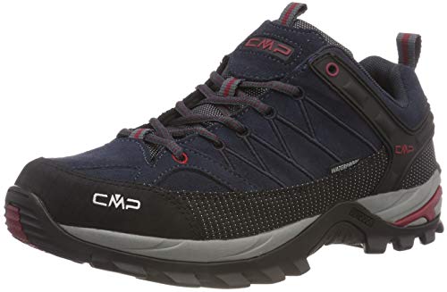 CMP RIGEL LOW TREKKING SHOES WP, Scarpe da Trekking Uomo, Asphalt-Syrah, 41 EU