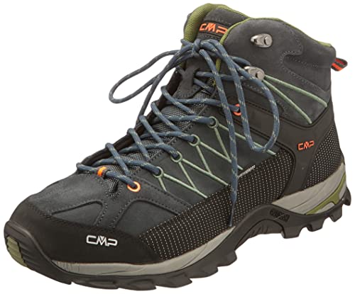 CMP RIGEL MID TREKKING SHOES WP, Scarpe da Trekking Uomo, Antracite-Torba, 44 EU