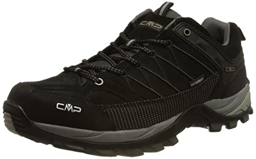 CMP RIGEL LOW TREKKING SHOES WP, Scarpe da Trekking Uomo, Nero-Grey, 41 EU