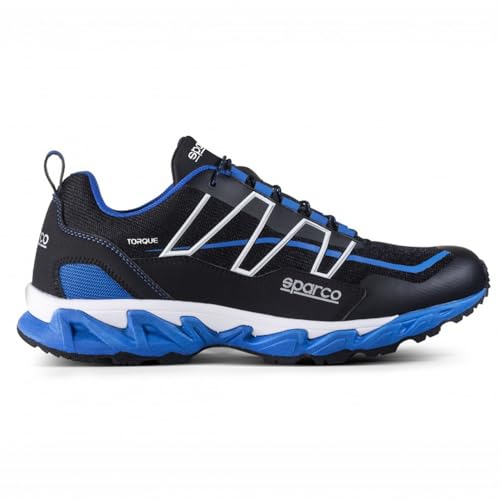 Sparco Torque Scarpe Occupational Senza Puntale Senza Lamina O1 Sra Nero-Azzurro, 39 EU