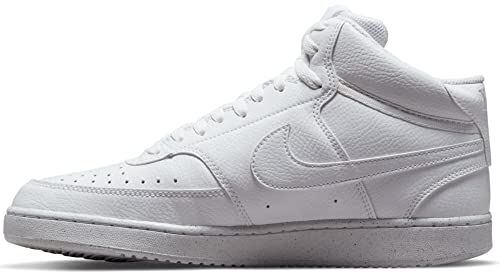 Nike Court Vision Mid Next Nature, Scarpe da Ginnastica Uomo, White White White, 44.5 EU