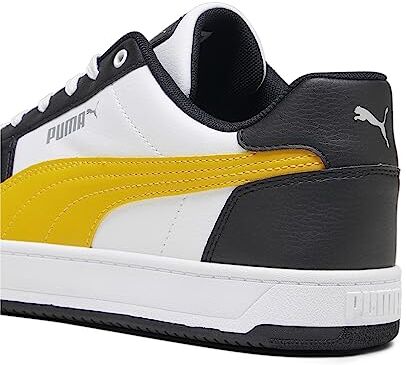 Puma Caven 2.0, Scarpe da ginnastica Unisex Adulto, Bianca Giallo Sizzle Nero Argento, 46 EU