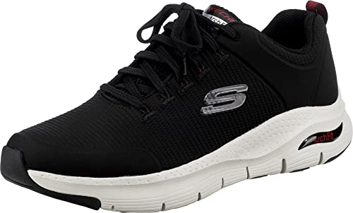 Skechers Arch Fit Paradyme, Sneaker Uomo, Nero Black White 200, 39 EU