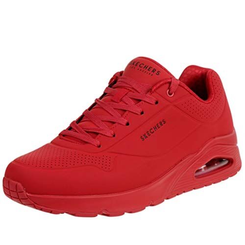 Skechers Uno Stand On Air, Sneaker Uomo, Red Durabuck Mesh, 42 EU