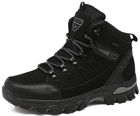 WOWEI Scarpe da Escursionismo Arrampicata Sportive All'aperto Impermeabili Traspiranti Trekking Sneakers da Donna Uomo,8019 Nero,40 EU