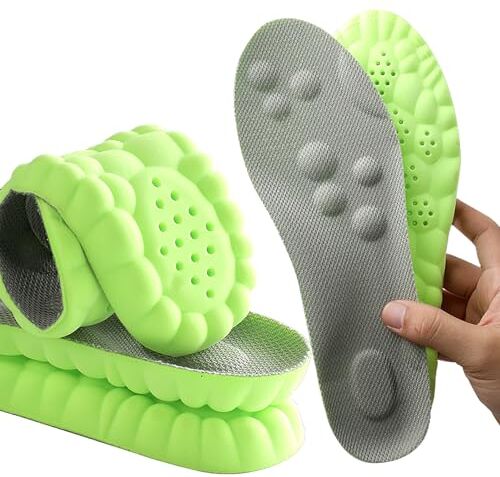 Skypermit Solette in Memory Foam con supporto per l'arco plantare per donne e uomini, inserti per scarpe da ginnastica, scarpe sportive e stivali, traspiranti e ammortizzanti(41.5/42 EU, Verde)