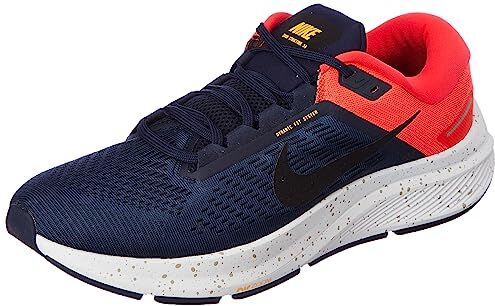 Nike Da8535  Air Zoom Structure 24 Uomo, Obsidian Bright Crimson EU 44