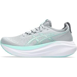 Asics Scarpe da Corsa da Donna Gel-Nimbus 27, Piemonte Grigio/Menta Illuminata, 39.5 EU Asics Scarpe da Corsa da Donna Gel-Nimbus 27, Piemonte Grigio/Menta Illuminata, 39.5 EU