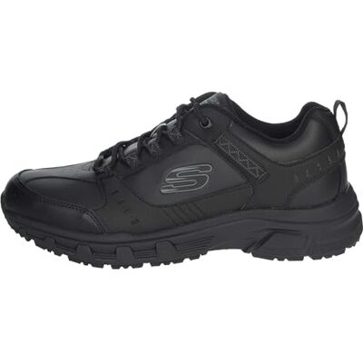 Skechers Oak Canyon Redwick Uomo Formatori, Black Leather Synthetic Textile Black Trim, 46 EU Skechers Oak Canyon Redwick Uomo Formatori, Black Leather Synthetic Textile Black Trim, 46 EU
