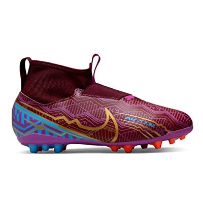 Nike Little/Big Kids' Artificial-Grass Soccer Cleats Jr. Zoom Mercurial Superfly 9 Academy Km AG, Dark Beetroot/Mtlc Vivid Gold, , 35 EU (3Y US) Nike Little/Big Kids' Artificial-Grass Soccer Cleats Jr. Zoom Mercurial Superfly 9 Academy Km AG, Dark Beetroot/Mtlc Vivid Gold, , 35 EU (3Y US)