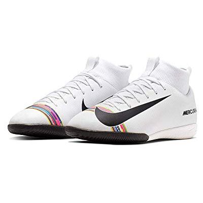 Nike Jr Superfly 6 Academy GS IC Scarpe da Calcetto Indoor Unisex Adulto, Multicolore (White/Black/Pure Platinum 000), 38.5 EU Nike Jr Superfly 6 Academy GS IC Scarpe da Calcetto Indoor Unisex Adulto, Multicolore (White/Black/Pure Platinum 000), 38.5 EU