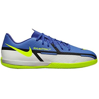 Nike Little/Big Kids' Indoor/Court Soccer Shoes Jr. Phantom Gt2 Academy IC, Sapphire/Volt-Grey Fog-Blue Void, , 36.5 EU (4.5Y US) Nike Little/Big Kids' Indoor/Court Soccer Shoes Jr. Phantom Gt2 Academy IC, Sapphire/Volt-Grey Fog-Blue Void, , 36.5 EU (4.5Y US)