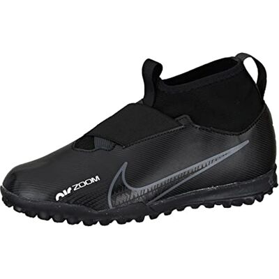Nike Little/Big Kids' Turf Soccer Shoes Jr. Zoom Mercurial Superfly 9 Academy Tf, Black/Dk Smoke Grey-Summit White-Volt, , 32 EU (1Y US) Nike Little/Big Kids' Turf Soccer Shoes Jr. Zoom Mercurial Superfly 9 Academy Tf, Black/Dk Smoke Grey-Summit White-Volt, , 32 EU (1Y US)
