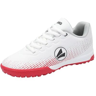 JAKO J-st Skill, Scarpe da Calcio Unisex-Adulto, White Fiery Red, 46 EU JAKO J-st Skill, Scarpe da Calcio Unisex-Adulto, White Fiery Red, 46 EU