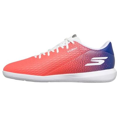 Skechers Uomo SKX_2 Club Scarpe da Calcio per Campo Coperto, White/Blue/Pink, 45 EU Skechers Uomo SKX_2 Club Scarpe da Calcio per Campo Coperto, White/Blue/Pink, 45 EU