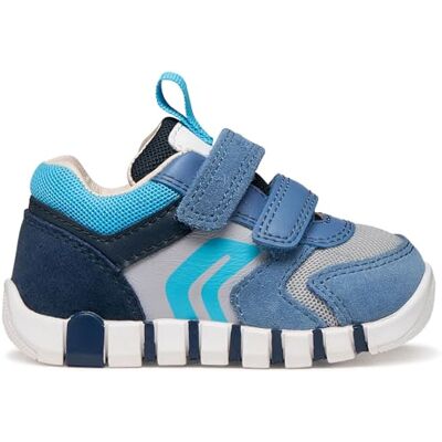 Geox B IUPIDOO Boy D Sneaker, Dk Sky/LT Grey, 25 EU Geox B IUPIDOO Boy D Sneaker, Dk Sky/LT Grey, 25 EU