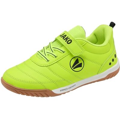 JAKO J-Sh Pass Ev, Scarpe da Ginnastica per Ambienti Interni, Neon Yellow Jet Black, 32 EU JAKO J-Sh Pass Ev, Scarpe da Ginnastica per Ambienti Interni, Neon Yellow Jet Black, 32 EU