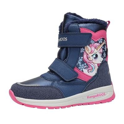 KangaROOS K-PE Calum V RTX SL, Stivali da Neve, K Blue Daisy Pink Unicorn, 32 EU KangaROOS K-PE Calum V RTX SL, Stivali da Neve, K Blue Daisy Pink Unicorn, 32 EU