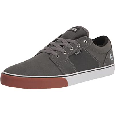 Etnies Mens Barge Skate Skate Scarpe da Ginnastica Casual Verde, Grigio Scuro Bianco Gomma, 42.5 EU Etnies Mens Barge Skate Skate Scarpe da Ginnastica Casual Verde, Grigio Scuro Bianco Gomma, 42.5 EU